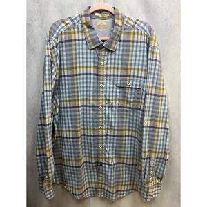 Tommy Bahama Mens Island Crafted Striped Button Up Shirt Size XXL Multicolor